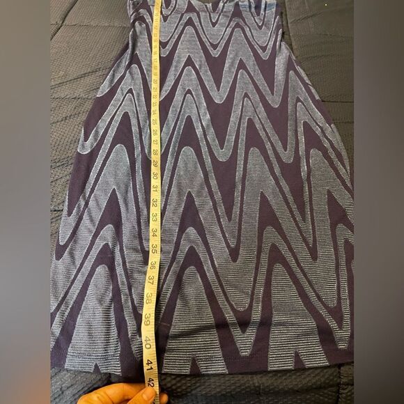 Zara Trafaluc Blue Modern Wavy Pattern Lightweight Midi Dress Size S - Picture 7 of 7